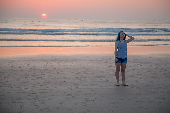 Girl, Birds and Sun