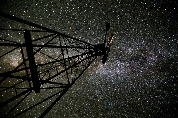 Galaxy over Windmill